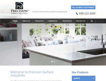 Tablet Screenshot of precisionsurfaceindustries.com